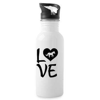 Horse Sport Dressage Show Jumping - Water bottle with straw - white - Right