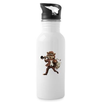 Schaukel-Igel - Trinkflasche mit integriertem Trinkhalm - Weiß - Rechts