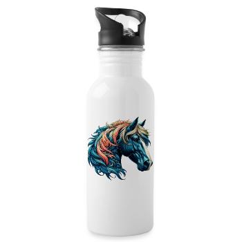 Horse - Water bottle with straw - white - Right
