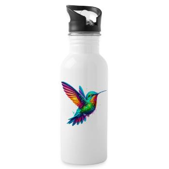 Hummingbird - Water bottle with straw - white - Right