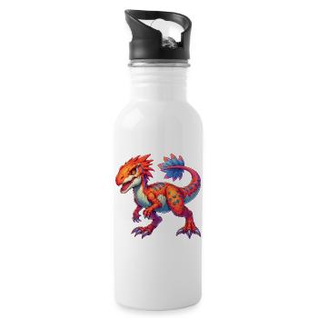 Dinosaur - Water bottle with straw - white - Right