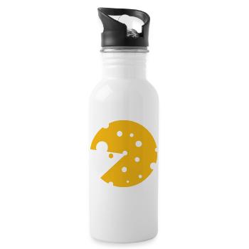 Cheese or a mouse in this fun optical illusion - Water bottle with straw - white - Right