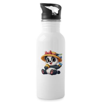 panda 2 - Gourde avec paille intégrée - blanc - Droite