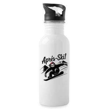 Sloth Sloth Snowboard Après Ski - Water bottle with straw - white - Right