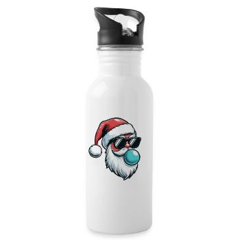 Spaß des Weihnachtsmanns - Trinkflasche mit integriertem Trinkhalm - Weiß - Rechts
