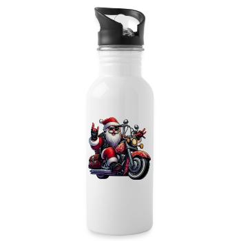 Santa Moto 3 - Trinkflasche mit integriertem Trinkhalm - Weiß - Rechts
