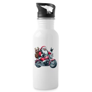 Santa Moto 5 - Trinkflasche mit integriertem Trinkhalm - Weiß - Rechts