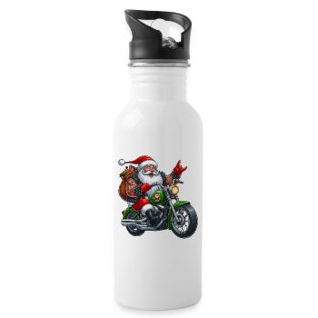 Santa Moto 2 - Trinkflasche mit integriertem Trinkhalm - Weiß - Rechts