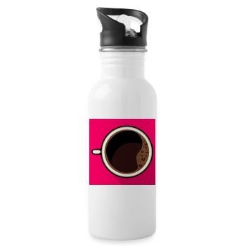 KAFFEE ESPRESSO TASSE - Trinkflasche mit integriertem Trinkhalm - Weiß - Rechts