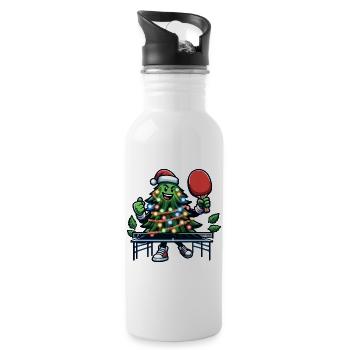 Table Tennis Christmas Tree Costume Christmas Tree - Water bottle with straw - white - Right
