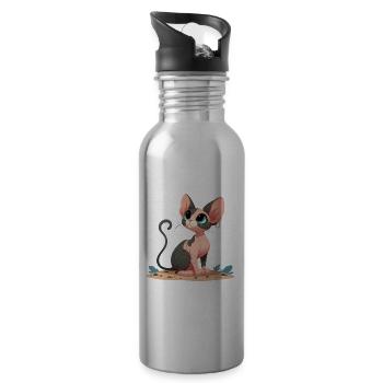 Sphynx 3 - Trinkflasche mit integriertem Trinkhalm - Lightsilver - Rechts