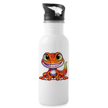 Gecko - Water bottle with straw - white - Right