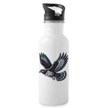 Buzzard - Water bottle with straw - white - Right