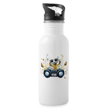 The Aquatic Bash - Water bottle with straw - white - Right