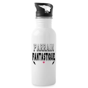 Parrain Fantastique - Gourde avec paille intégrée - blanc - Droite