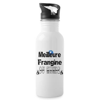 Meilleure Frangine du Monde - Gourde avec paille intégrée - blanc - Droite