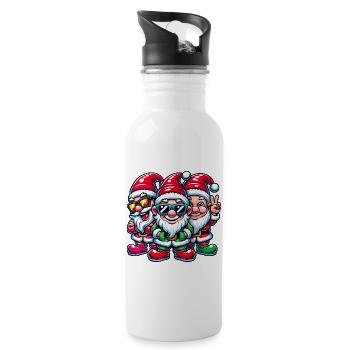Ill Be Gnome pour la conception de Noël - Gourde avec paille intégrée - blanc - Droite