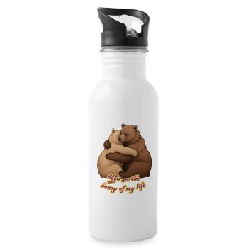 You are the honey of my life - Water bottle with straw - white - Right