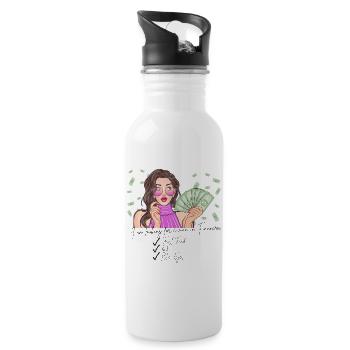 Je cherche un homme dans le monde du monde - Diva du luxe glamour. - Gourde avec paille intégrée - blanc - Droite