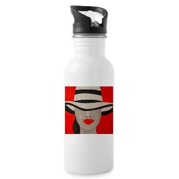 Stolz 2019 - Trinkflasche mit integriertem Trinkhalm - Weiß - Rechts