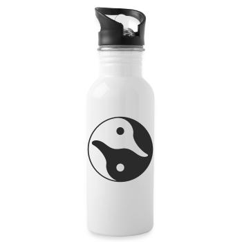 Canard Yin Yang - Gourde avec paille intégrée - blanc - Droite
