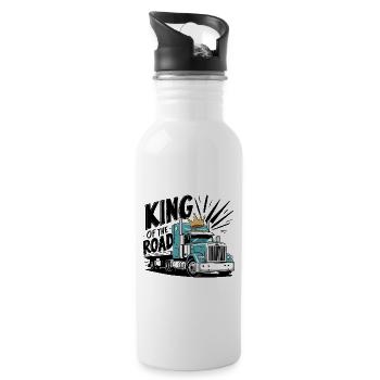 King of the Road - Water bottle with straw - white - Right