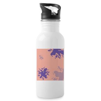 Kleks - Water bottle with straw - white - Right