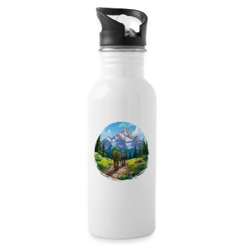 Summit Quest - Water bottle with straw - white - Right