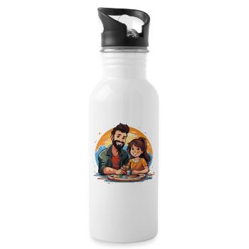 Creative Explorers - Water bottle with straw - white - Right