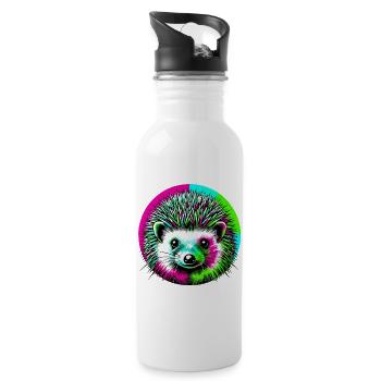Hedgehog - Water bottle with straw - white - Right