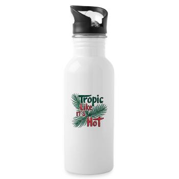 Tropic Like It's Hot - Water bottle with straw - white - Right