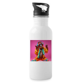 Orangutan, monkey, primate - Water bottle with straw - white - Right