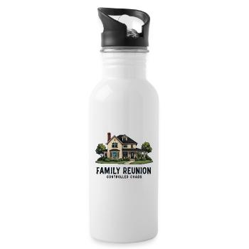 Family Reunion - Controlled Chaos - Water bottle with straw - white - Right