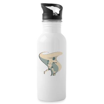⚽🔥 Football Passion – Player & Dribble T-Shirt - Water bottle with straw - white - Right