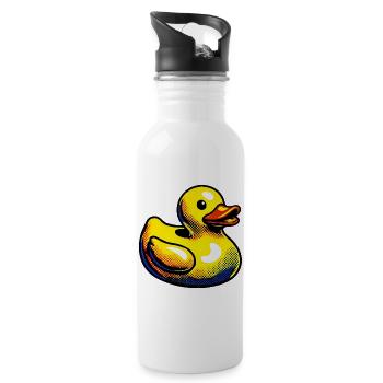 Caneton Canard Canard Canard - Gourde avec paille intégrée - blanc - Droite