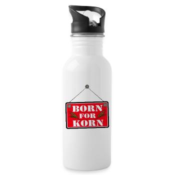 Grain , Party , Wheat Grain ,Grain Party Born (25) - Water bottle with straw - white - Right