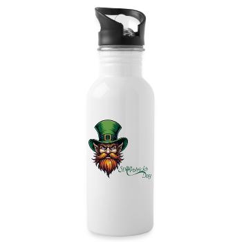 Leprechaun St. Patrick’s Day - Irish Happiness - Gourde avec paille intégrée - blanc - Droite