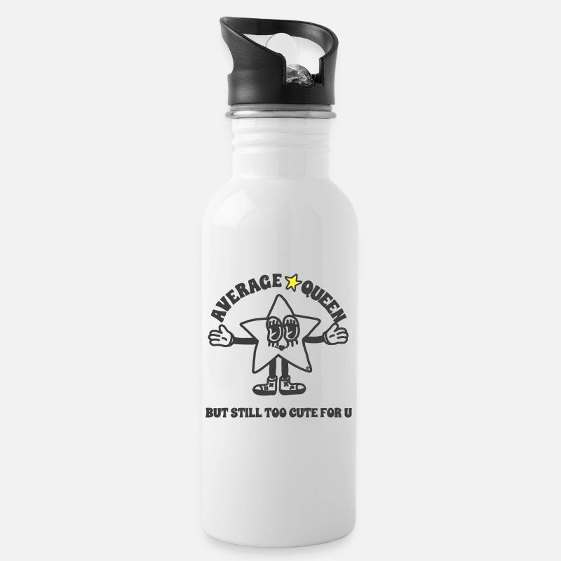 Durchschnittlich, aber nicht für Sie - Trinkflasche mit integriertem Trinkhalm - Weiß