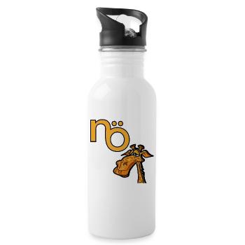 ABSAGE NEIN NÖ GIRAFFE - Trinkflasche mit integriertem Trinkhalm - Weiß - Rechts