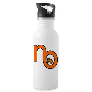 GIRAFFE NEIN - Trinkflasche mit integriertem Trinkhalm - Weiß - Rechts