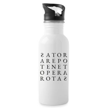 SATOR AREPO TENET OPERA ROTAS - Trinkflasche mit integriertem Trinkhalm - Weiß - Rechts