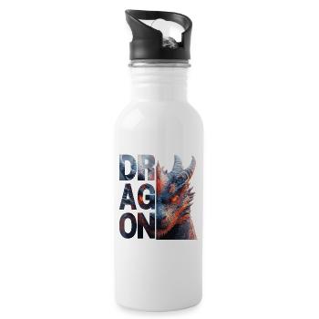 Dragon - Trinkflasche mit integriertem Trinkhalm - Weiß - Rechts