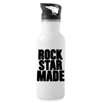 rock star made - Water bottle with straw - white - Right