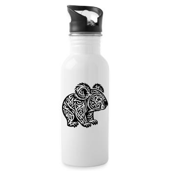 Koala tribal - Gourde avec paille intégrée - blanc - Droite