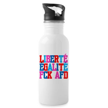 Je suis tellement libre - Gourde avec paille intégrée - blanc - Droite