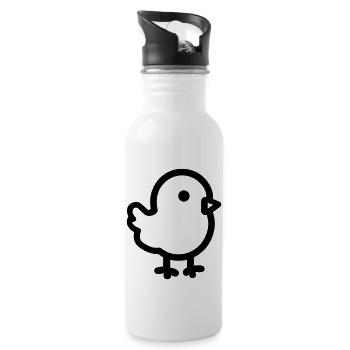 Küken - Trinkflasche mit integriertem Trinkhalm - Weiß - Rechts