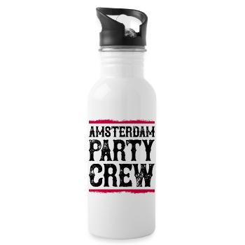 Amsterdam Party Crew - Water bottle with straw - white - Right