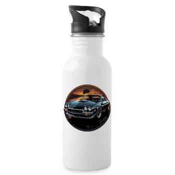 car_02 - Water bottle with straw - white - Right