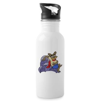 Schlauer Fuchs - Trinkflasche mit integriertem Trinkhalm - Weiß - Rechts