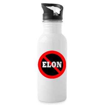 Anti Elon - Gourde avec paille intégrée - blanc - Droite